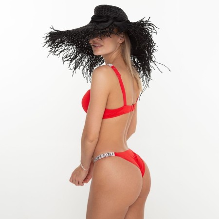 Separate female swimsuit (top/panties), red color, size 80C-5