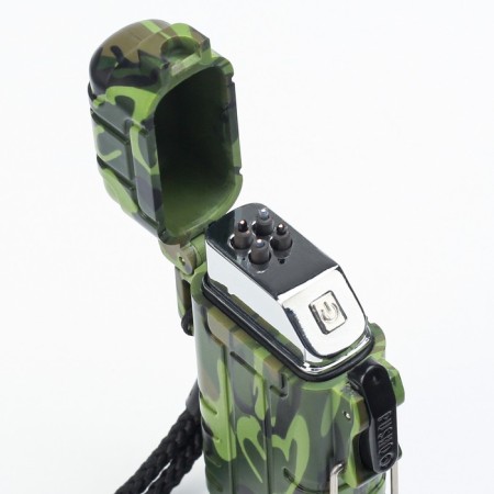 Electronic lighter "Tourist", arc, moisture protection, camouflage, USB-4