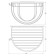 Red-cutting shelf with hook and holder of washcloths 26 cm, chrome