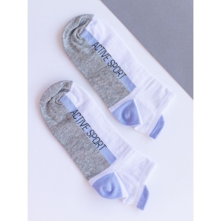 Male socks, size 29, white-gray color