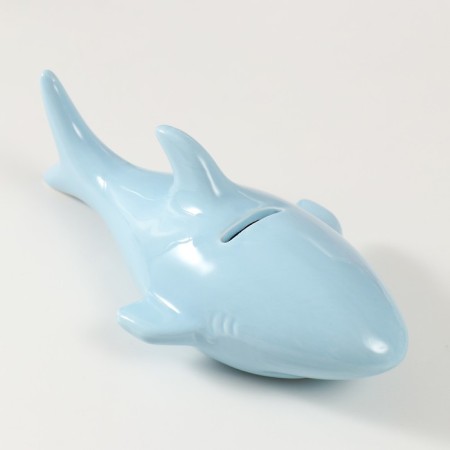 Piggy bank Ceramics "Blue Shark" 24.5x12.5x11 cm-4