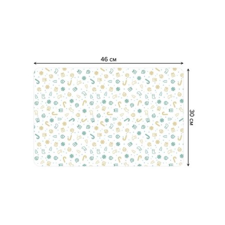 Set of napkins for setting the table "Atmosphere of the holiday", rectangular, rounded edges, size 30x46 cm, 4 pcs-2