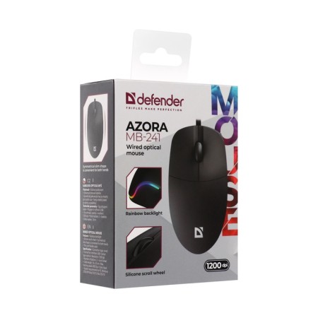 Mouse Defender Azora MB-241, game, wired, 1200 dpi, 1.8 m, USB, black-8