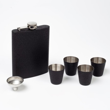 Gift set 6 in 1: Flaw 270 ml, 4 piles of 40 ml, funnel, black-1