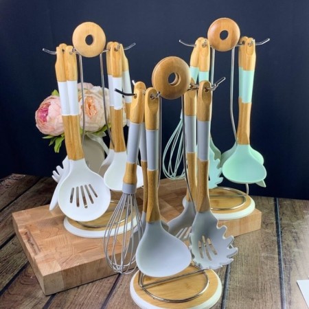A set of kitchen supplies Lenardi, on a stand, 6 items, color mix