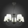 Suspended EVOLUCE lamp. Sle120303-05. Rimento. 5x40 watts, E14, 58x58x30 cm, dark -gray color