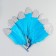 A set of goose feathers 15-20 cm, 10 pcs, blue with silver chips