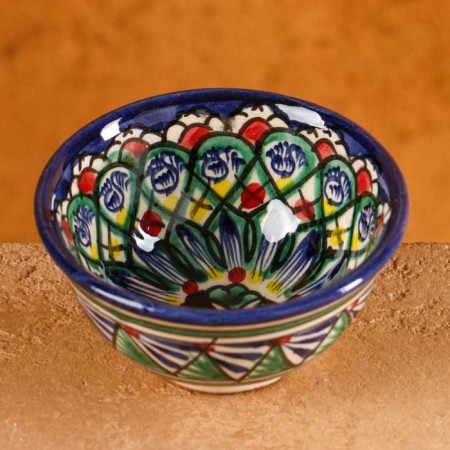 PIALA RISHTAN CIRAMICA "Patterns", 8.5 cm, small cognac, mix