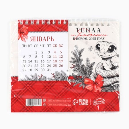 Calendar 2025 desktop with tear -off sheets “New Year: love, warmth and magic”, 16.9 x 14 cm-5