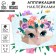 Applications with geometric stickers "Flower kitty" 21x29.7cm