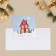Mini-postcard "Cute House", 7 x 7 cm, New Year