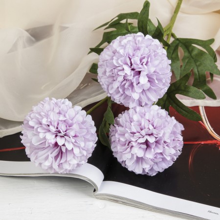 Artificial flowers "Georgin Sharovid" 7x60cm, lilac