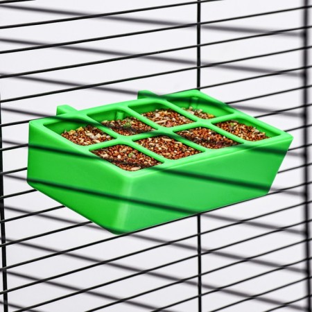 Feeding feeding trough with protection for 8 cells 16.9 x 8.9 x 4.4 cm, green-4