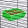 Feeding feeding trough with protection for 8 cells 16.9 x 8.9 x 4.4 cm, green