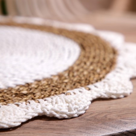 Wicker rug round 35 cm-3