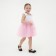Dress elegant children's KAFTAN, p. 34 (122-128 cm), white/pink