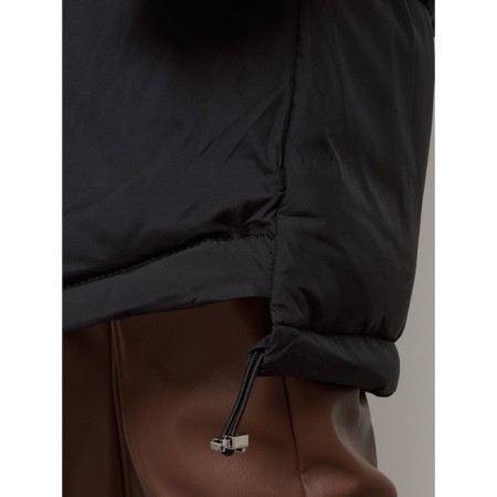 Coat insulated winter female, size 44, black color-13