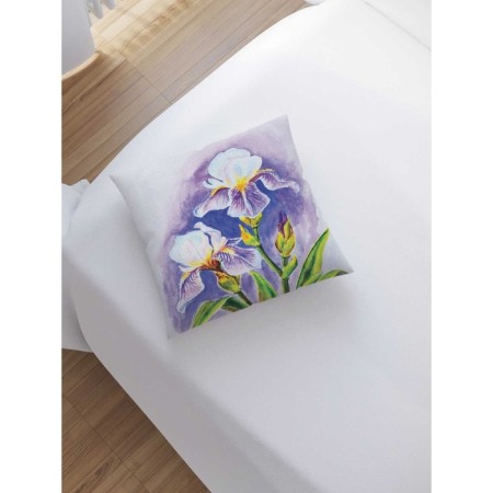 Decorative pillowcase "Green -bearing flower", on a zipper, size 45x45 cm-1
