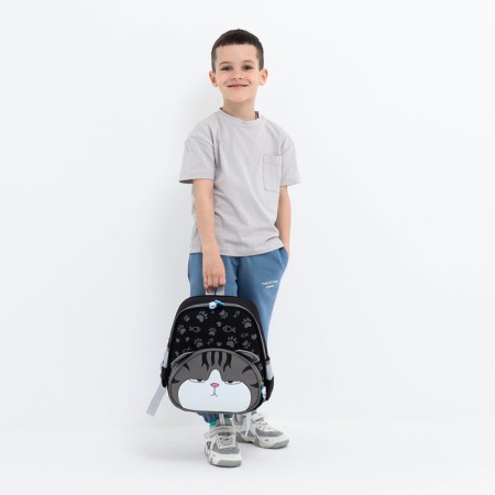 Baby backpack on lightning, 3 outer pockets, black color-5