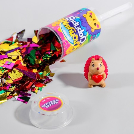 Crys with a toy "Chubushka Surprise", Hedgehog Mix