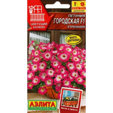 Petunia flowers "City", F1, morning, dragee in a test tube, 7 pcs