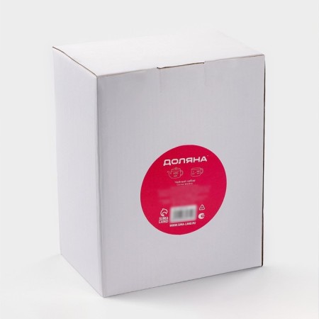 Set Porcelain Tea Dauline "Esthet. Ornament ”, 3 subjects: kettle 400 ml, 2 circles 280 ml, white color-6