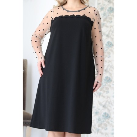 Female dress, size 52, black color-6
