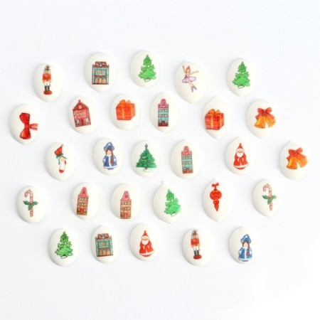 Sprinking sugar medallions with a mixing picture: “New Year”, for decor of cupcakes, cake, drinks, 20 g-3