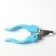 Small side claws with curly handles, a hole of 9 mm, blue