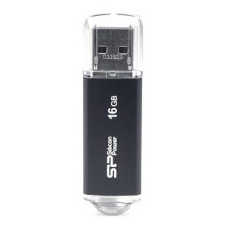 Flash drive Silicon Power 16gb Ultima II-I SERIES SP016GBUF2M01V1K USB2.0 Black-1
