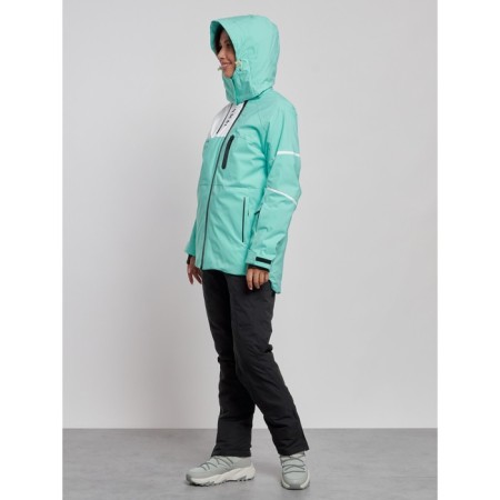 Ski costume female winter, size 50, turquoise color-8