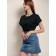 Female T -shirt, size s, black color