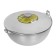 Kazan aluminum cast boyscout, with a lid and an arc, 8 l, Asian bowl, a flat bottom