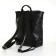 City backpack made of genuine leather with lightning, igermann, black color