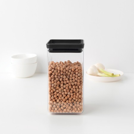 Rectangular container Brabantia Tasty+, dark gray color, 1.6 liters-1