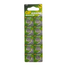 Alkalin battery GP, LR44 (G13, V13GA, A76) -10BL, 1.5V, blister, 10 pcs.