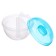 A container for a mixture with a dispenser, blue