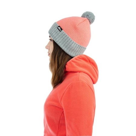 Knitted hat with fleece lining Grayling Joy, salmon-2