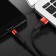 Cable Borofone BX21, MicroUSB - USB, 2.4 A, 1 m, fabric braid, red