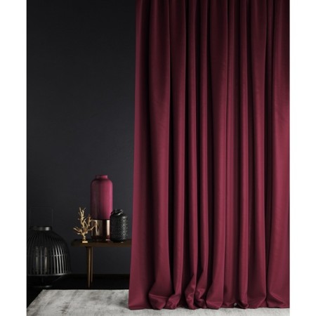 Non -combustible curtain "Bali", size 145 x 290 cm, burgundy color