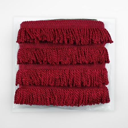 Decorative braid “Washing fringe”, 6.5 cm, 20 ± 0.5 m, burgundy color-2