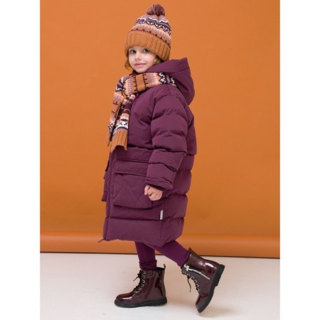 Coat for girls, height 104 cm, purple color-12