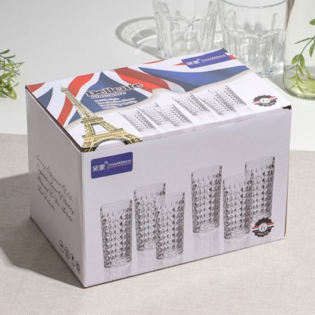 A set of glasses, glass, d = 7 cm, h = 13.5 cm, 300 ml, 6 pcs-3