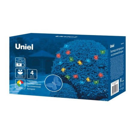 Garden Girland on the Solar Battery "Butterflies" Uniel, IP44, 4 m, multi -colored-9