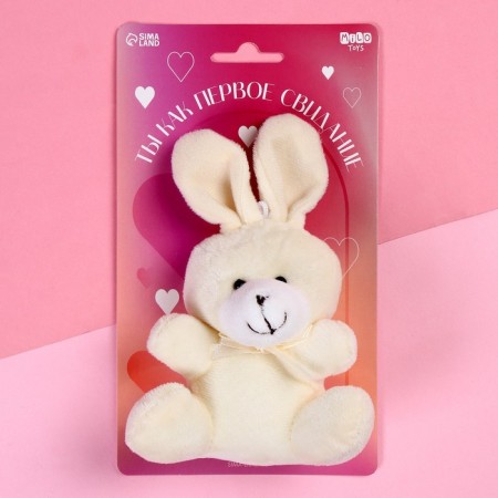 Soft toy "You are like the first date", Bunny, Mix color-4