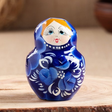 Doll "gzhel", blue dress, 10 puppet, 13 cm, manual painting-2