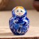 Doll "gzhel", blue dress, 10 puppet, 13 cm, manual painting