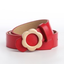 Building belt, width 2.3 cm, clove buckle, red color
