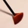 Makeup brush, fan, 16.5 (+/- 1) cm, black color