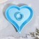 Gypsum Climber "Heart", 14x2.5cm, Blue